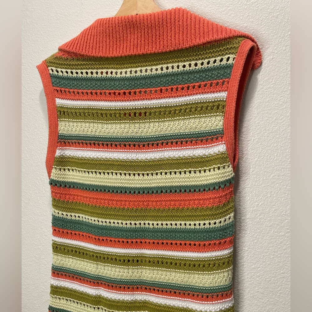 Zara Multicolor Crochet Dress Size Large Cottagecore Y2K - Picture 4 of 8